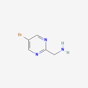 molecular formula C5H6BrN3 B596827 (5-溴嘧啶-2-基)甲胺 CAS No. 1240783-02-1