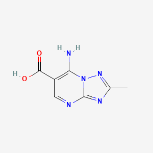 molecular formula C7H7N5O2 B596828 7-Amino-2-methyl[1,2,4]triazolo[1,5-a]pyrimidine-6-carboxylic acid CAS No. 1211486-58-6