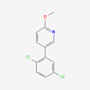 molecular formula C12H9Cl2NO B596829 5-(2,5-Dichlorophenyl)-2-methoxypyridine CAS No. 1361876-26-7