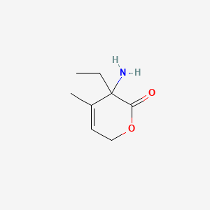 molecular formula C8H13NO2 B596832 5-amino-5-ethyl-4-methyl-2H-pyran-6-one CAS No. 1354792-97-4