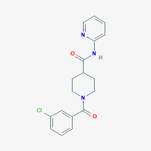 molecular formula C18H18ClN3O2 B5968407 1-(3-CHLOROBENZOYL)-N-(PYRIDIN-2-YL)PIPERIDINE-4-CARBOXAMIDE 
