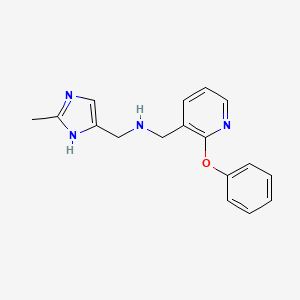 molecular formula C17H18N4O B5968421 N-[(2-methyl-1H-imidazol-5-yl)methyl]-1-(2-phenoxypyridin-3-yl)methanamine 