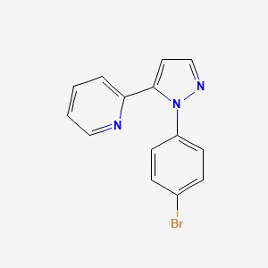 molecular formula C14H10BrN3 B596852 2-(1-(4-bromophenyl)-1H-pyrazol-5-yl)pyridine CAS No. 1269293-57-3