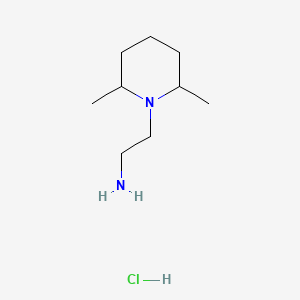 molecular formula C9H21ClN2 B596853 2-(2,6-Dimethylpiperidin-1-yl)ethanamine hydrochloride CAS No. 1357946-52-1
