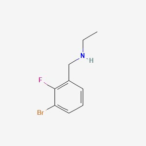 molecular formula C9H11BrFN B596856 1-Bromo-3-(ethylaminomethyl)-2-fluorobenzene CAS No. 1355248-08-6