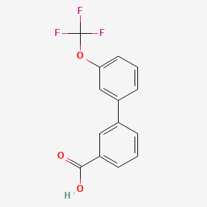 molecular formula C14H9F3O3 B596858 3'-(三氟甲氧基)联苯-3-羧酸 CAS No. 1215206-30-6