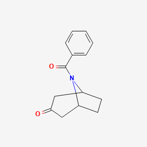 molecular formula C14H15NO2 B596863 8-Benzoyl-8-azabicyclo[3.2.1]octan-3-one CAS No. 1250831-56-1