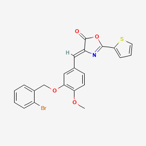 molecular formula C22H16BrNO4S B5968663 (4Z)-4-[[3-[(2-bromophenyl)methoxy]-4-methoxyphenyl]methylidene]-2-thiophen-2-yl-1,3-oxazol-5-one 