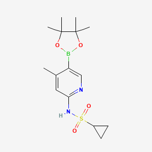 N-[4-Methyl-5-(4,4,5,5-tetramethyl-1,3,2-dioxaborolan-2-YL)pyridin-2-YL]cyclopropanesulfonamide