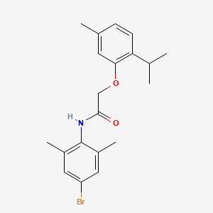 molecular formula C20H24BrNO2 B5968727 N-(4-bromo-2,6-dimethylphenyl)-2-(5-methyl-2-propan-2-ylphenoxy)acetamide 