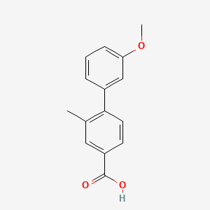 molecular formula C15H14O3 B596878 4-(3-Methoxyphenyl)-3-methylbenzoic acid CAS No. 1261902-72-0