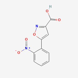 molecular formula C10H6N2O5 B596881 5-(2-Nitrophenyl)isoxazole-3-carboxylic acid CAS No. 1232028-11-3