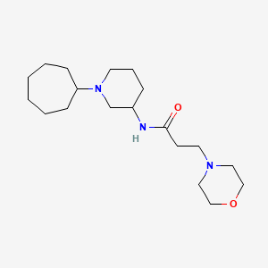 molecular formula C19H35N3O2 B5968838 N-(1-cycloheptylpiperidin-3-yl)-3-morpholin-4-ylpropanamide 
