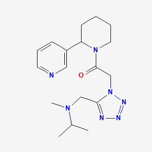 molecular formula C18H27N7O B5968884 N-methyl-N-[(1-{2-oxo-2-[2-(3-pyridinyl)-1-piperidinyl]ethyl}-1H-tetrazol-5-yl)methyl]-2-propanamine 