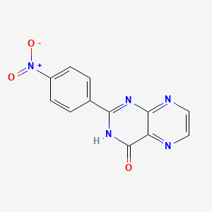 molecular formula C12H7N5O3 B596890 2-(4-Nitrophenyl)-4(1H)-pteridinone CAS No. 155513-90-9