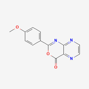 molecular formula C13H9N3O3 B596891 2-(4-Methoxyphenyl)-4H-pyrazino[2,3-d][1,3]oxazin-4-one CAS No. 155513-83-0