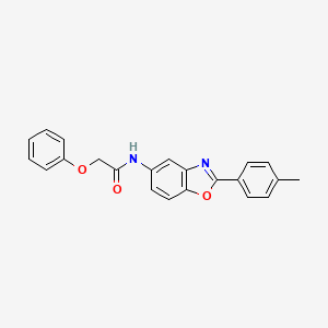 molecular formula C22H18N2O3 B5968915 N-[2-(4-methylphenyl)-1,3-benzoxazol-5-yl]-2-phenoxyacetamide 