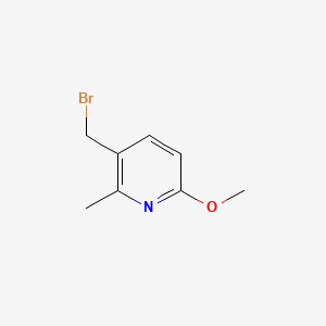 molecular formula C8H10BrNO B596892 3-(Bromomethyl)-6-methoxy-2-methylpyridine CAS No. 1227575-85-0
