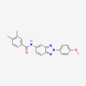 molecular formula C22H20N4O2 B5969020 N-[2-(4-methoxyphenyl)-2H-1,2,3-benzotriazol-5-yl]-3,4-dimethylbenzamide 