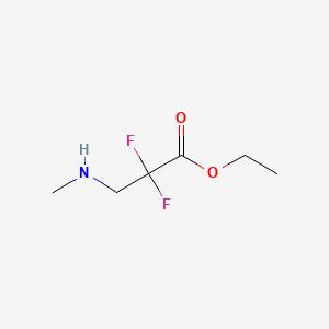 molecular formula C6H11F2NO2 B596914 Ethyl 2,2-difluoro-3-(methylamino)propanoate CAS No. 1346597-51-0