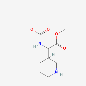 molecular formula C13H24N2O4 B596915 Methyl 2-(boc-amino)-2-(3-piperidyl)acetate CAS No. 1219331-78-8