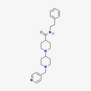 molecular formula C25H34N4O B5969150 N-(2-phenylethyl)-1'-(4-pyridinylmethyl)-1,4'-bipiperidine-4-carboxamide 