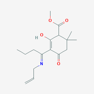 molecular formula C17H25NO4 B5969157 methyl 5-[1-(allylamino)butylidene]-2,2-dimethyl-4,6-dioxocyclohexanecarboxylate 