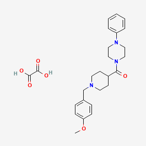 molecular formula C26H33N3O6 B5969173 1-{[1-(4-methoxybenzyl)-4-piperidinyl]carbonyl}-4-phenylpiperazine oxalate 