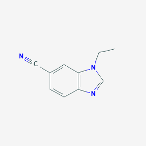 molecular formula C10H9N3 B059692 6-氰基-1-乙基苯并咪唑 CAS No. 1215205-91-6