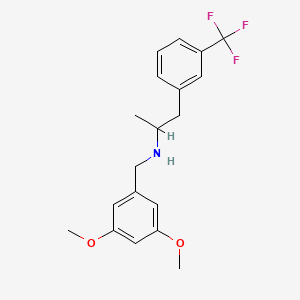 molecular formula C19H22F3NO2 B5969268 (3,5-dimethoxybenzyl){1-methyl-2-[3-(trifluoromethyl)phenyl]ethyl}amine 