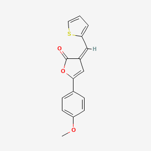 molecular formula C16H12O3S B5969272 (3Z)-5-(4-METHOXYPHENYL)-3-[(THIOPHEN-2-YL)METHYLIDENE]-2,3-DIHYDROFURAN-2-ONE CAS No. 6781-79-9