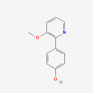 molecular formula C12H11NO2 B5969319 4-(3-methoxypyridin-2-yl)phenol 