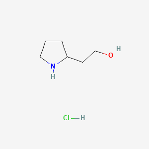 molecular formula C6H14ClNO B596933 2-(Pyrrolidin-2-YL)ethanol hydrochloride CAS No. 1220039-89-3