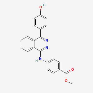 molecular formula C22H17N3O3 B5969339 methyl 4-{[4-(4-hydroxyphenyl)-1-phthalazinyl]amino}benzoate 