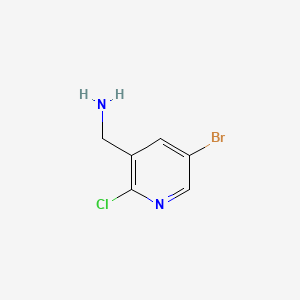 molecular formula C6H6BrClN2 B596937 (5-Bromo-2-chloropyridin-3-yl)methanamine CAS No. 1211581-73-5
