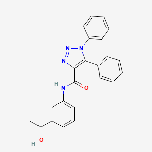 molecular formula C23H20N4O2 B5969370 N-[3-(1-hydroxyethyl)phenyl]-1,5-diphenyltriazole-4-carboxamide 