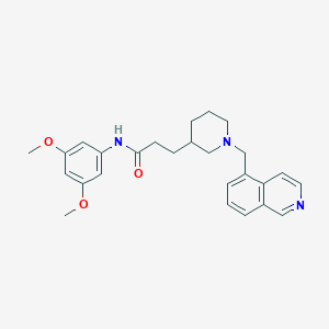molecular formula C26H31N3O3 B5969397 N-(3,5-dimethoxyphenyl)-3-[1-(isoquinolin-5-ylmethyl)piperidin-3-yl]propanamide 