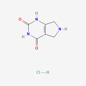 molecular formula C6H8ClN3O2 B596942 6,7-二氢-1H-吡咯并[3,4-d]嘧啶-2,4(3H,5H)-二酮盐酸盐 CAS No. 13931-24-3