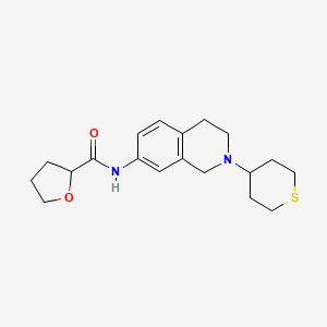 molecular formula C19H26N2O2S B5969524 N-[2-(thian-4-yl)-3,4-dihydro-1H-isoquinolin-7-yl]oxolane-2-carboxamide 