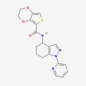 molecular formula C19H18N4O3S B5969555 N-(1-pyridin-2-yl-4,5,6,7-tetrahydroindazol-4-yl)-2,3-dihydrothieno[3,4-b][1,4]dioxine-5-carboxamide 