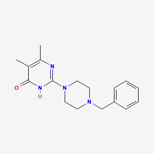 molecular formula C17H22N4O B5969614 2-(4-benzylpiperazin-1-yl)-5,6-dimethylpyrimidin-4(3H)-one 