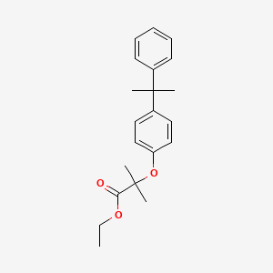 molecular formula C21H26O3 B5969718 Ethyl 2-methyl-2-[4-(2-phenylpropan-2-yl)phenoxy]propanoate 