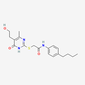 molecular formula C19H25N3O3S B5969771 N-(4-butylphenyl)-2-[[5-(2-hydroxyethyl)-4-methyl-6-oxo-1H-pyrimidin-2-yl]sulfanyl]acetamide 