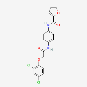 molecular formula C19H14Cl2N2O4 B5969914 N-[4-[[2-(2,4-dichlorophenoxy)acetyl]amino]phenyl]furan-2-carboxamide 