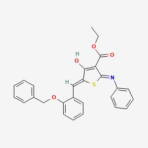 molecular formula C27H23NO4S B5969939 ETHYL (5Z)-5-{[2-(BENZYLOXY)PHENYL]METHYLIDENE}-4-OXO-2-(PHENYLAMINO)-4,5-DIHYDROTHIOPHENE-3-CARBOXYLATE 
