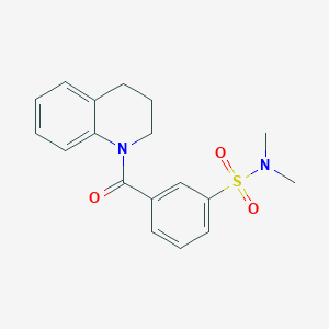 molecular formula C18H20N2O3S B5969976 3-(3,4-dihydro-2H-quinoline-1-carbonyl)-N,N-dimethylbenzenesulfonamide 