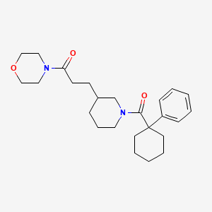 molecular formula C25H36N2O3 B5970056 1-morpholin-4-yl-3-[1-(1-phenylcyclohexanecarbonyl)piperidin-3-yl]propan-1-one 