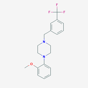 molecular formula C19H21F3N2O B5970155 1-(2-Methoxyphenyl)-4-[[3-(trifluoromethyl)phenyl]methyl]piperazine 