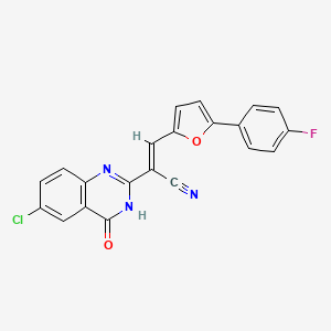 molecular formula C21H11ClFN3O2 B5970179 MFCD05847586 