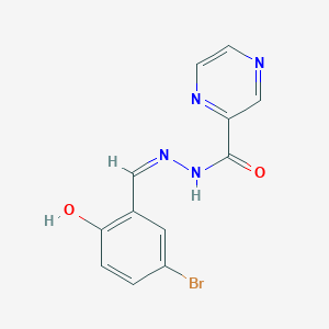 molecular formula C12H9BrN4O2 B5970237 N'-[(Z)-(5-bromo-2-hydroxyphenyl)methylidene]pyrazine-2-carbohydrazide 